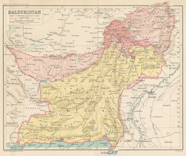 Map of Baluchistan in 1907